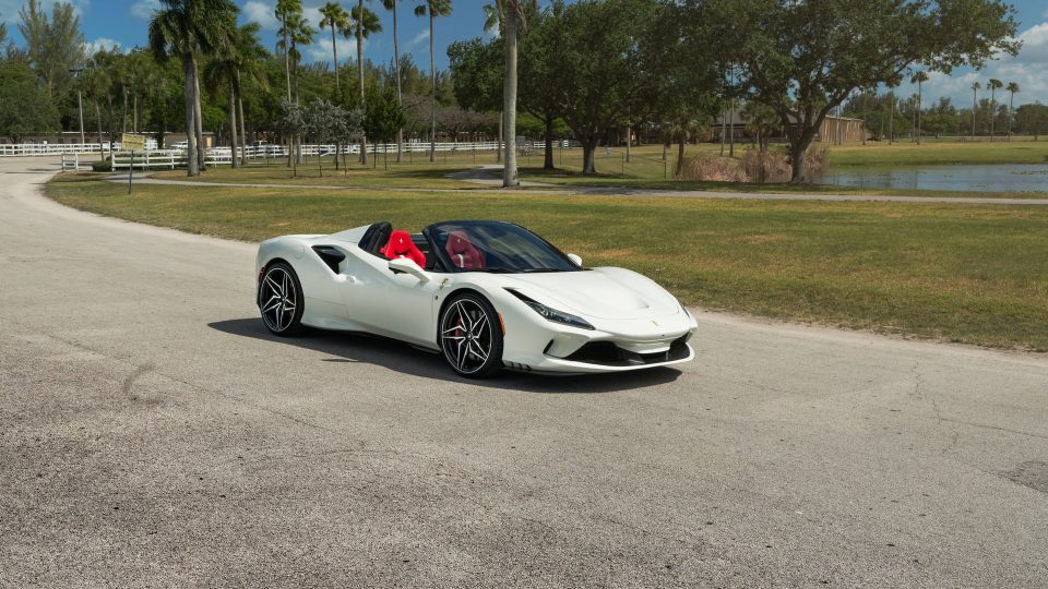 Ferrari F8 Spider | Bianco Avus | ANRKY S3-X1 | Two-Tone: Brushed Clear Face + Gloss Black Windows