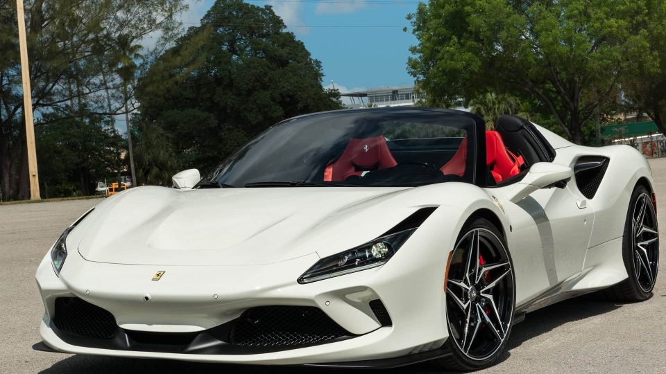 Ferrari F8 Spider | Bianco Avus | ANRKY S3-X1 | Two-Tone: Brushed Clear Face + Gloss Black Windows