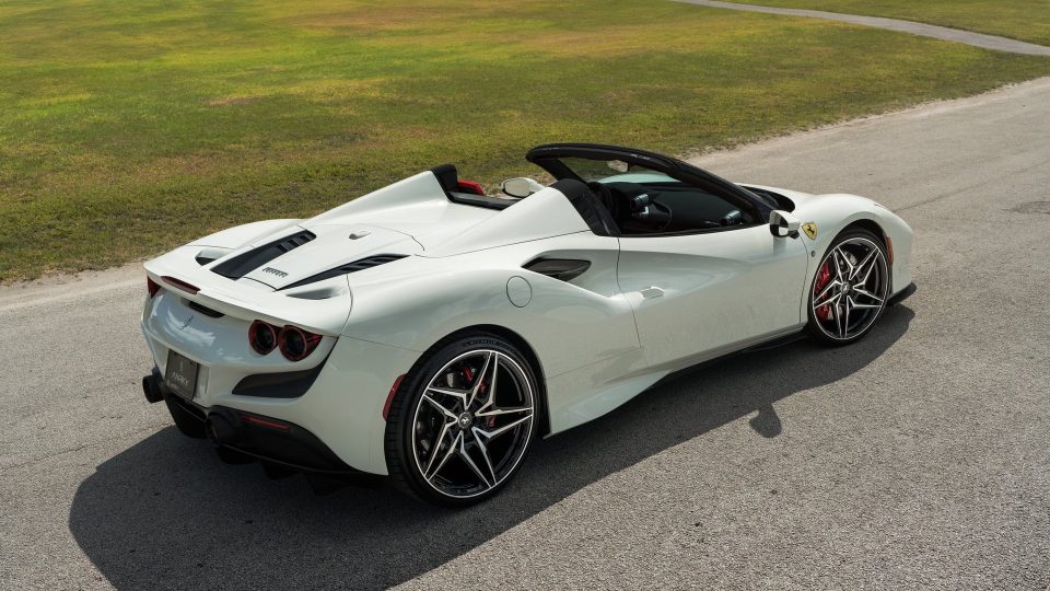 Ferrari F8 Spider | Bianco Avus | ANRKY S3-X1 | Two-Tone: Brushed Clear Face + Gloss Black Windows