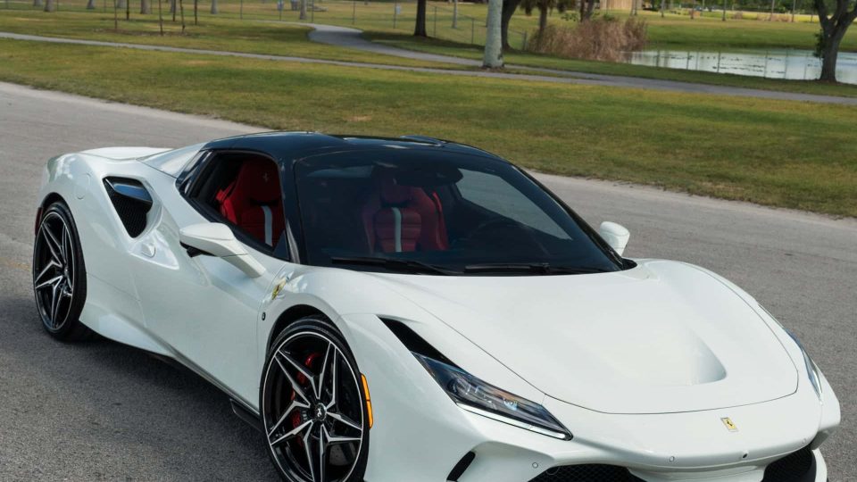 Ferrari F8 Spider | Bianco Avus | ANRKY S3-X1 | Two-Tone: Brushed Clear Face + Gloss Black Windows