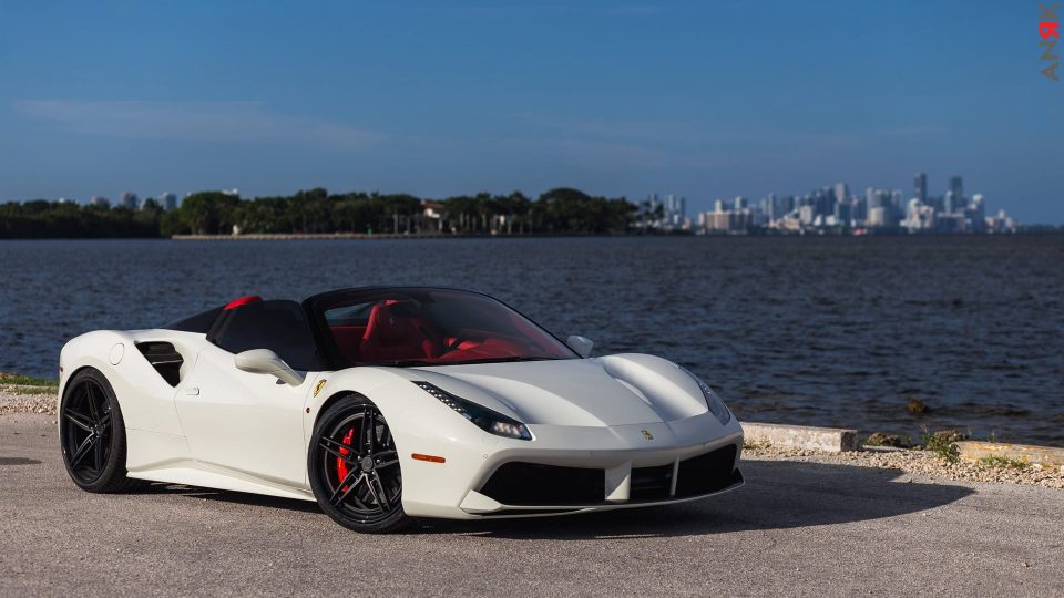 Ferrari 488 Spider | Bianco Avus | on ANRKY AN37 | Satin Black