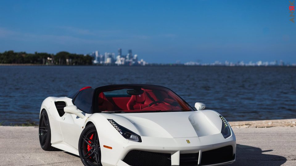 Ferrari 488 Spider | Bianco Avus | on ANRKY AN37 | Satin Black