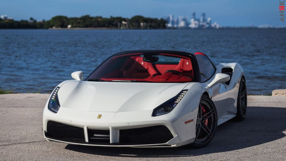 Ferrari 488 Spider | Bianco Avus | on ANRKY AN37 | Satin Black