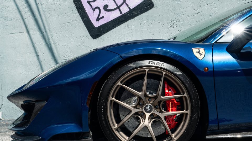 Ferrari 488 Pista | TDF Blue | on HRE R101LW | Santin Bronze