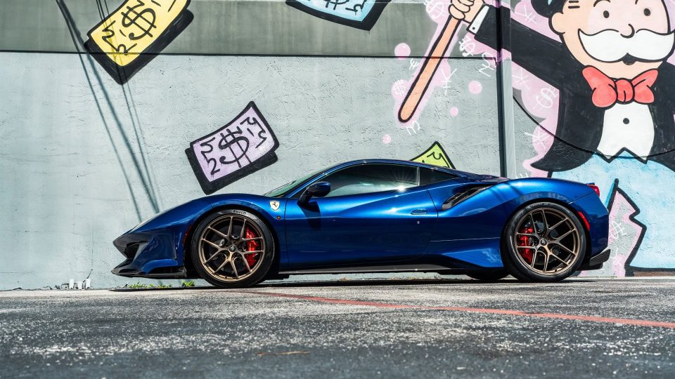 Ferrari 488 Pista | TDF Blue | on HRE R101LW | Santin Bronze