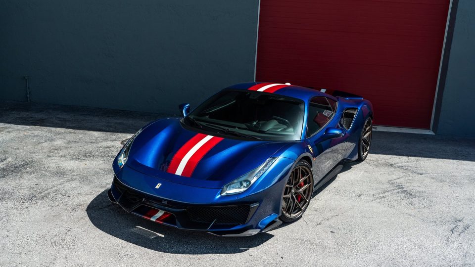 Ferrari 488 Pista | TDF Blue | on HRE R101LW | Santin Bronze