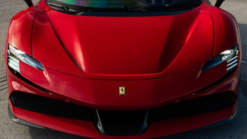 Ferrari SF90 | Rosso Corza | on HRE S101SC | Brushed Clear