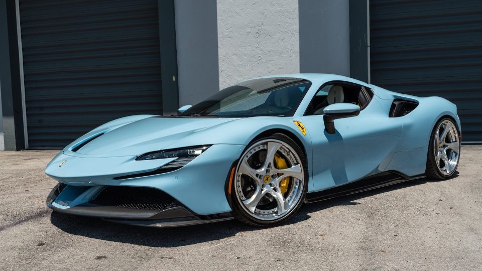Ferrari SF90 | Azzurro La Platta | on ANRKY XR-305 | Polished Clear