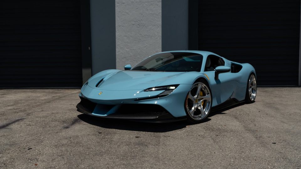 Ferrari SF90 | Azzurro La Platta | on ANRKY XR-305 | Polished Clear