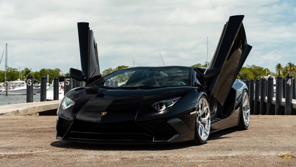 Lamborghini Aventador SV | Nero Noctis | on ANRKY S2-X0 | Polished Clear