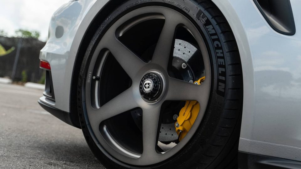 Porsche 992 Turbo S | GT Silver | on HRE 305M | Frozen Dark Polished
