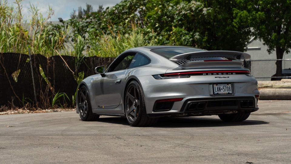Porsche 992 Turbo S | GT Silver | on HRE 305M | Frozen Dark Polished