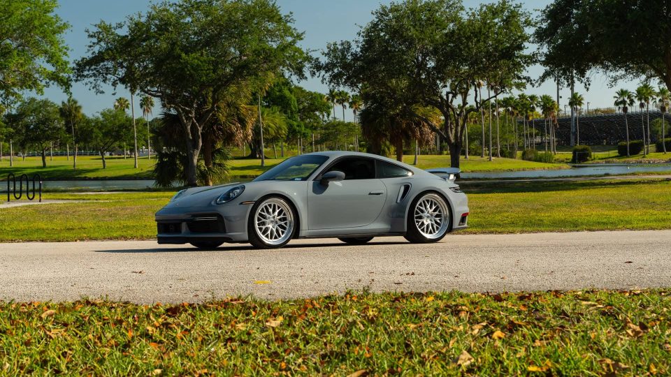 Porsche 992 Turbo S | Artic Gray | on HRE 520 FMR | Brushed Clear