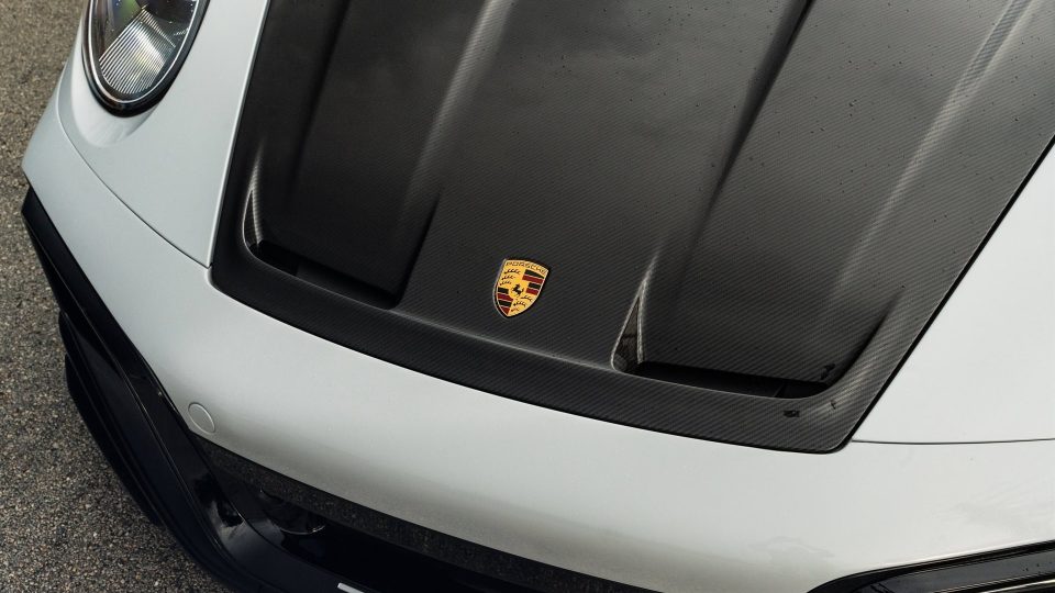 Porsche 992 Turbo S | Ice Gray Metallic| on HRE S101SC | Satin White Gold