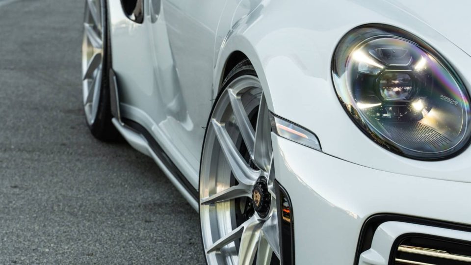 TECHART 992 Turbo S | Carrera White | on ANRKY XR-201 | Brushed Clear