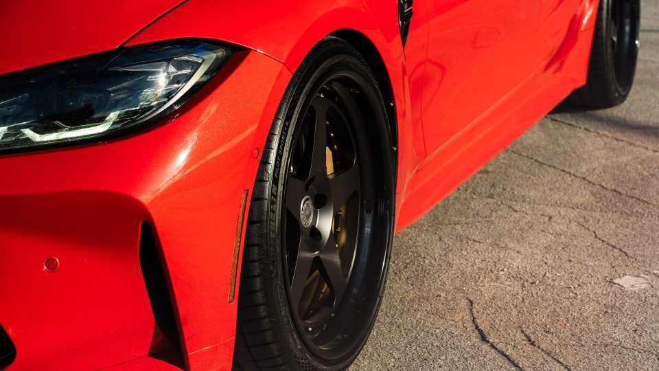 BMW G80 M3 | Toronto Red | on HRE Classic 305 | Satin Black