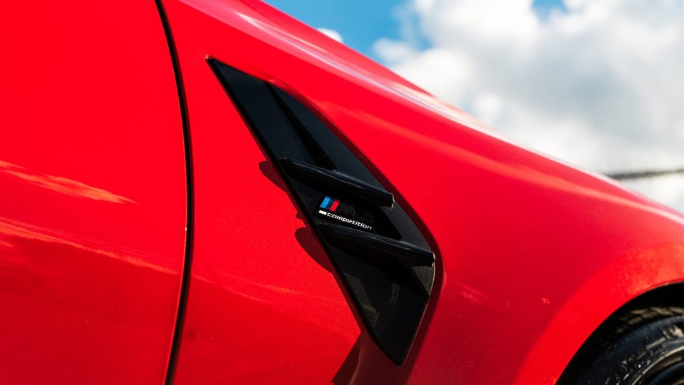 BMW G80 M3 | Toronto Red | on HRE Classic 305 | Satin Black