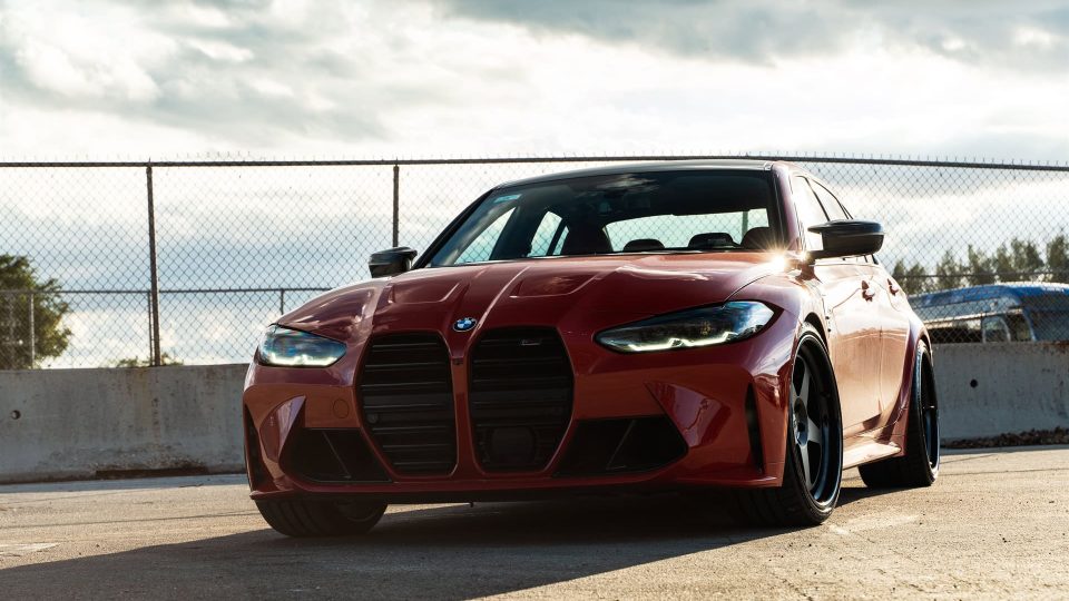 BMW G80 M3 | Toronto Red | on HRE Classic 305 | Satin Black