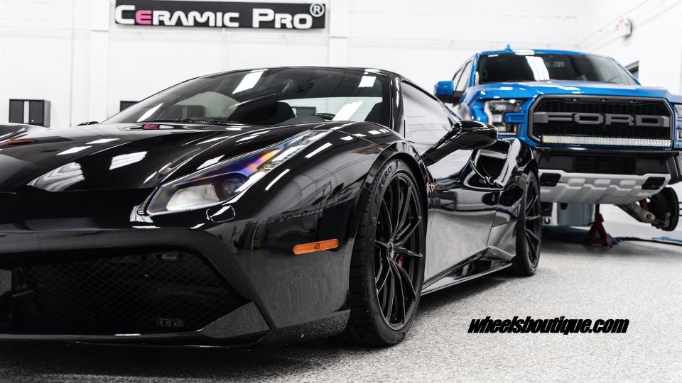 Ferrari 488 Spider | Nero | HRE P104SC | Satin Black