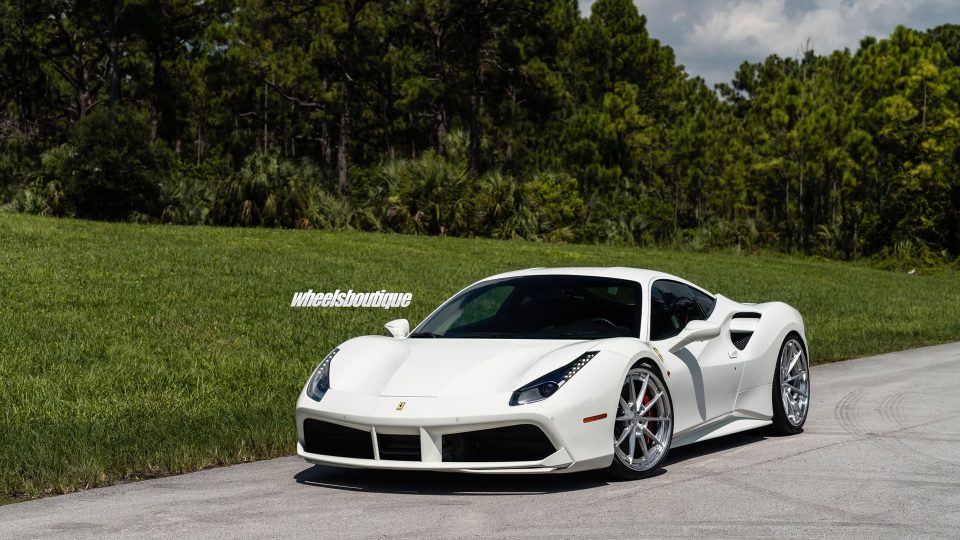 Ferrari 488 | Bianco Avus | on ANRKY AN38 | Brushed Clear