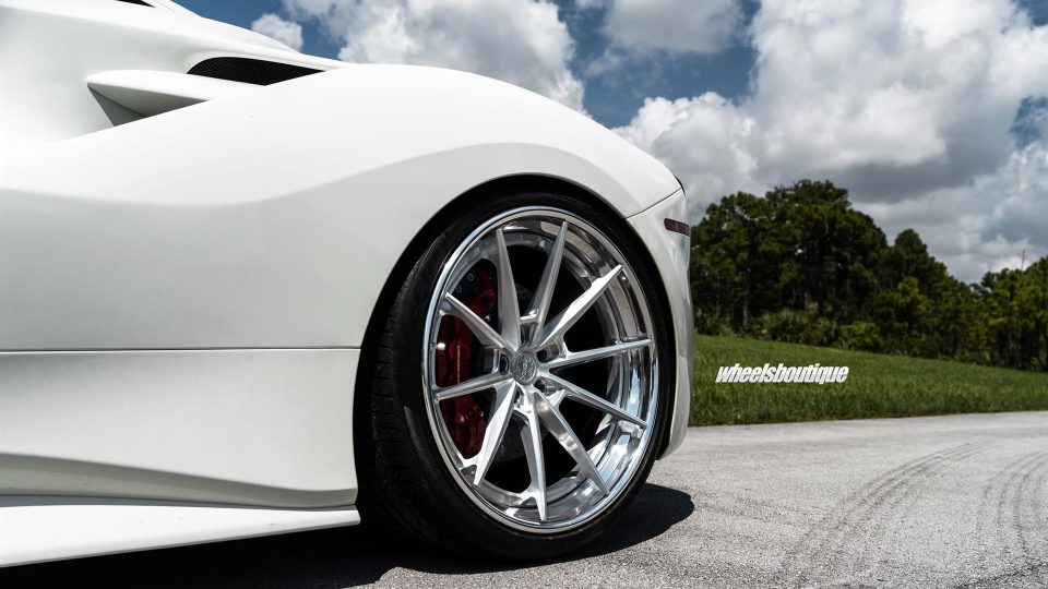 Ferrari 488 | Bianco Avus | on ANRKY AN38 | Brushed Clear