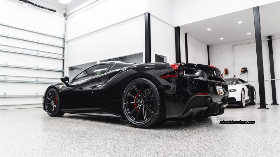 Ferrari 488 Spider | Nero | HRE P104SC | Satin Black