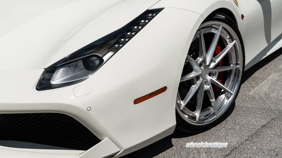 Ferrari 488 | Bianco Avus | on ANRKY AN38 | Brushed Clear