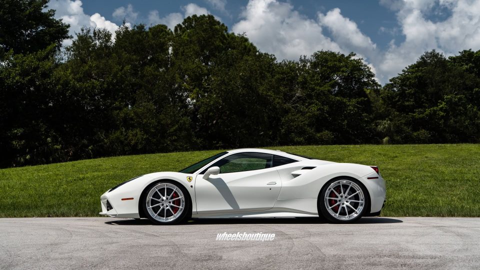 Ferrari 488 | Bianco Avus | on ANRKY AN38 | Brushed Clear