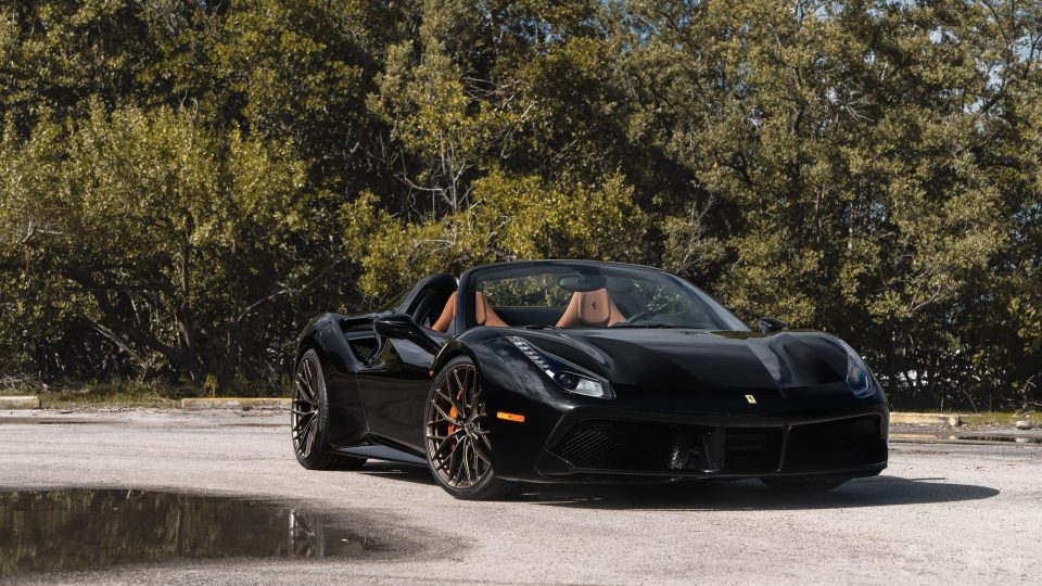 Ferrari 488 Spider | Nero | on ANRKY AN10 | Satin Bronze