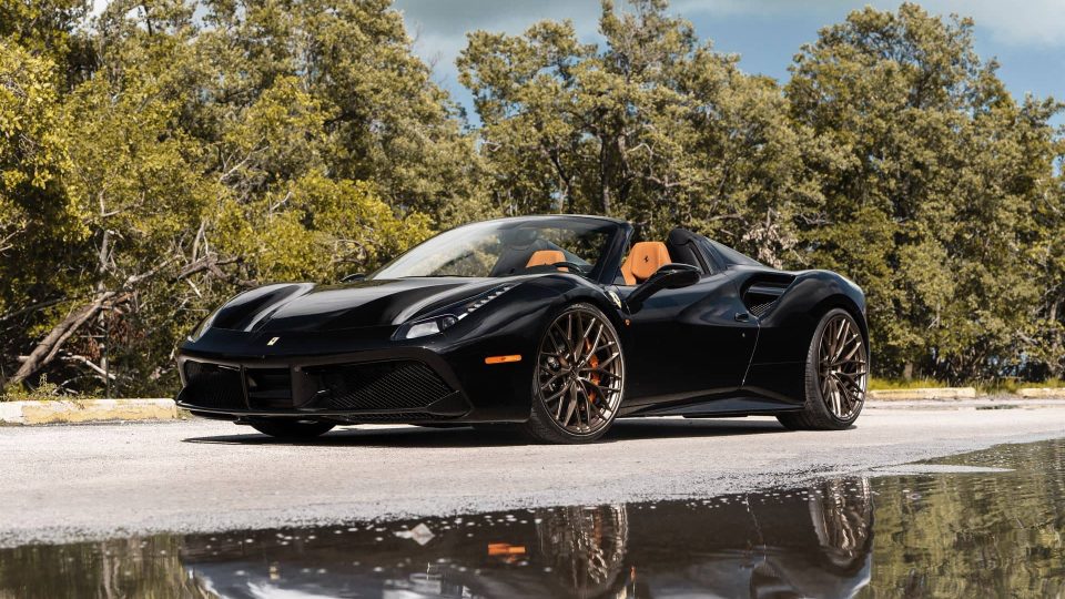 Ferrari 488 Spider | Nero | on ANRKY AN10 | Satin Bronze