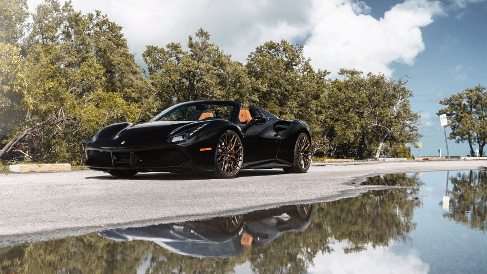 Ferrari 488 Spider | Nero | on ANRKY AN10 | Satin Bronze