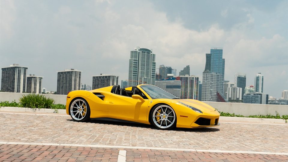 Ferrari 488 Spider | Giallo Modena | on ANRKY AN12 | Polished Clear