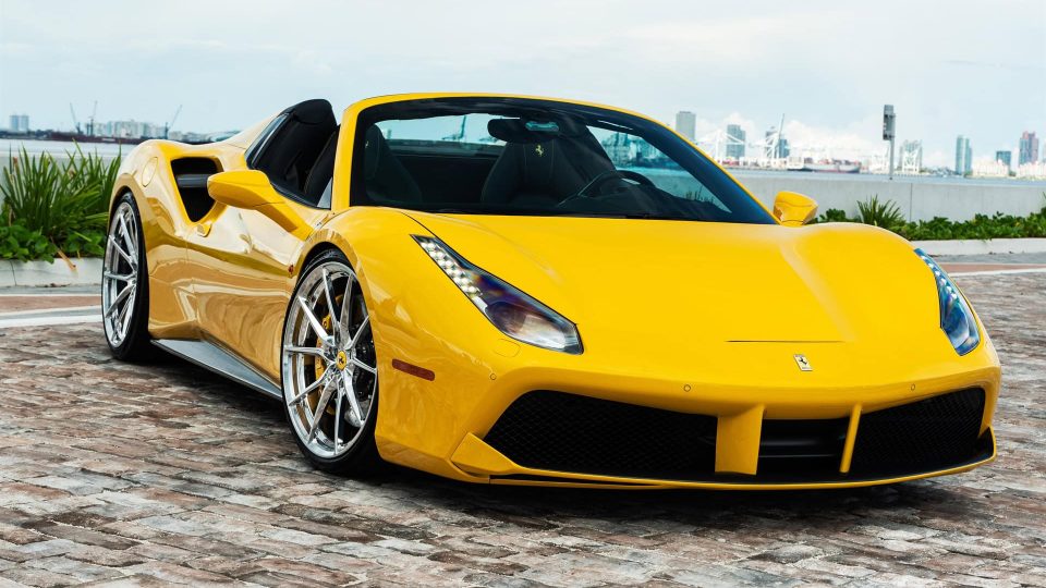 Ferrari 488 Spider | Giallo Modena | on ANRKY AN12 | Polished Clear