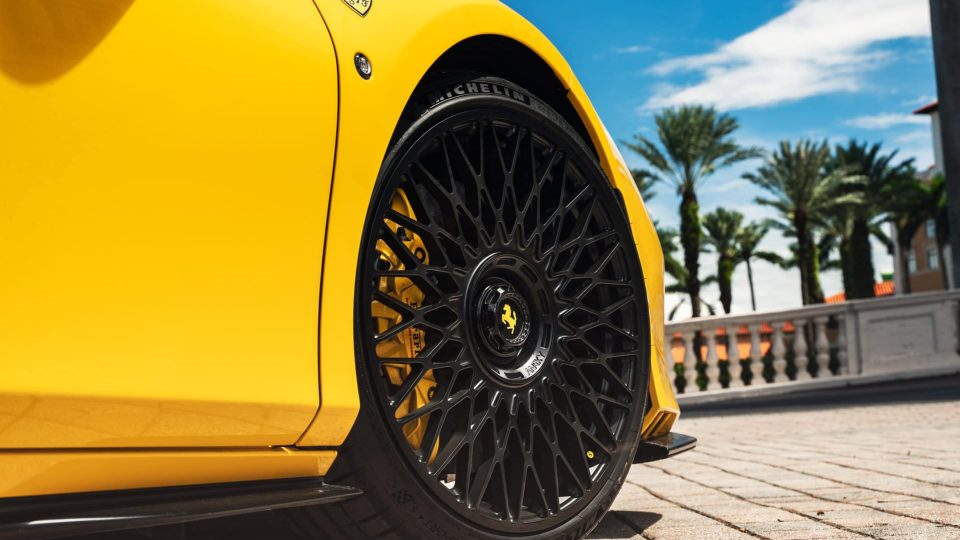 Ferrari F8 | Giallo Modena | on ANRKY AN12 | Satin Black