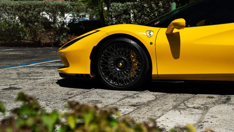Ferrari F8 | Giallo Modena | on ANRKY AN12 | Satin Black