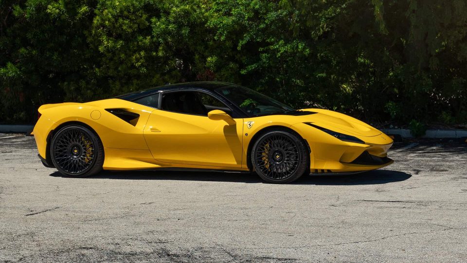 Ferrari F8 | Giallo Modena | on ANRKY AN12 | Satin Black