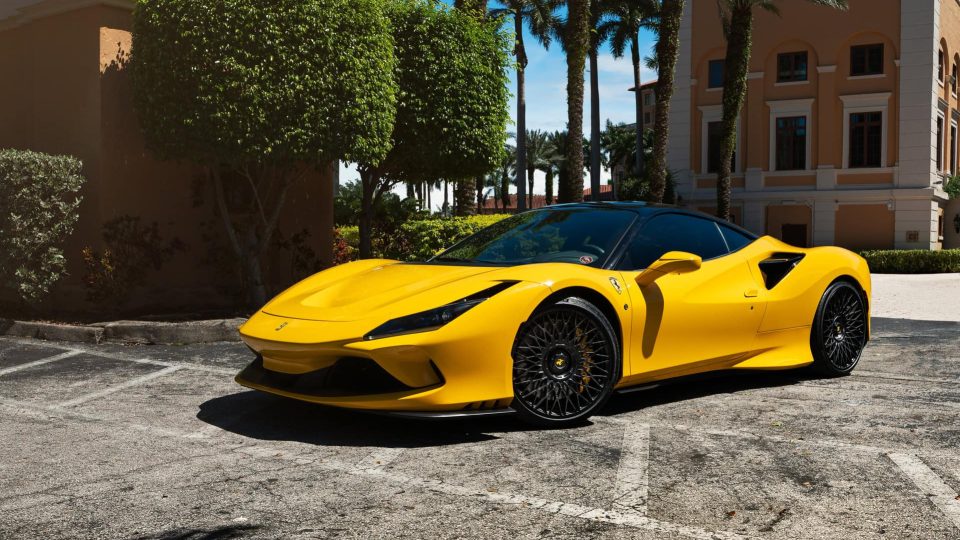 Ferrari F8 | Giallo Modena | on ANRKY AN12 | Satin Black