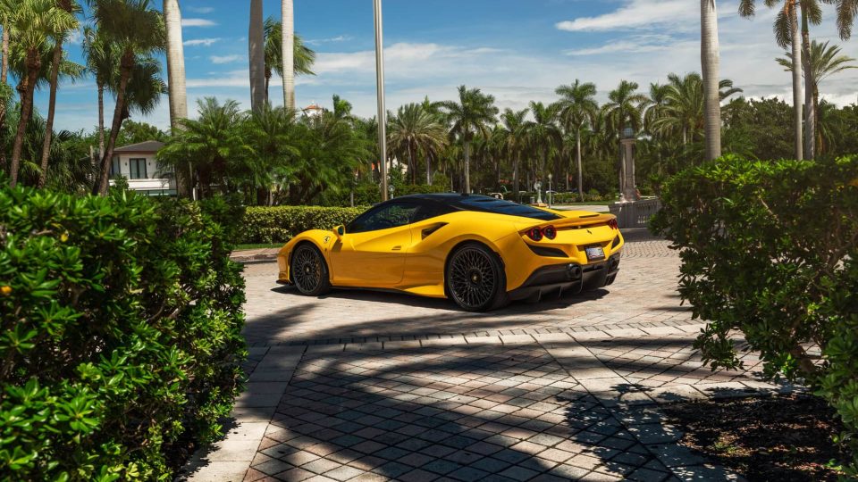 Ferrari F8 | Giallo Modena | on ANRKY AN12 | Satin Black