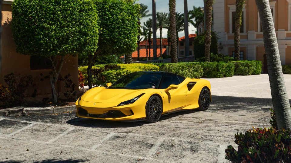 Ferrari F8 | Giallo Modena | on ANRKY AN12 | Satin Black