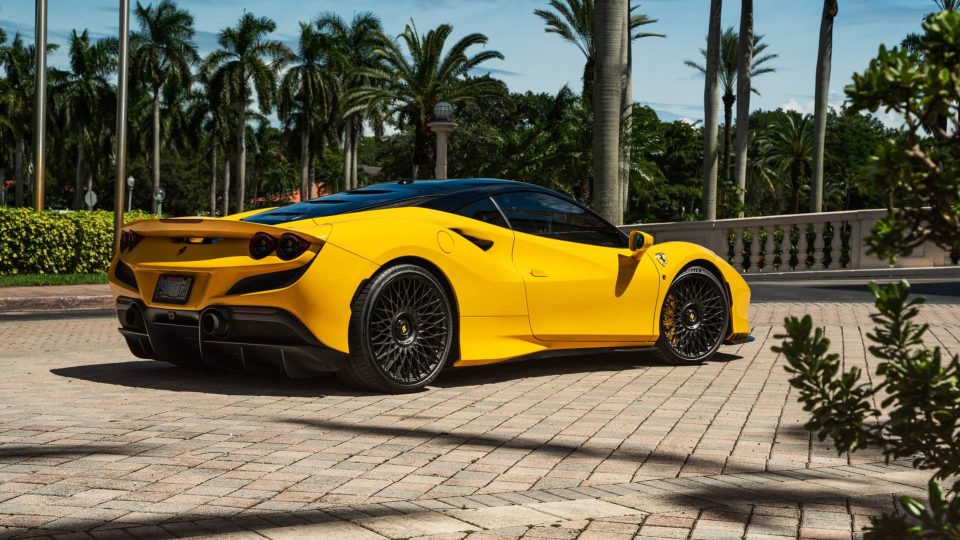 Ferrari F8 | Giallo Modena | on ANRKY AN12 | Satin Black