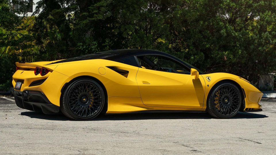 Ferrari F8 | Giallo Modena | on ANRKY AN12 | Satin Black
