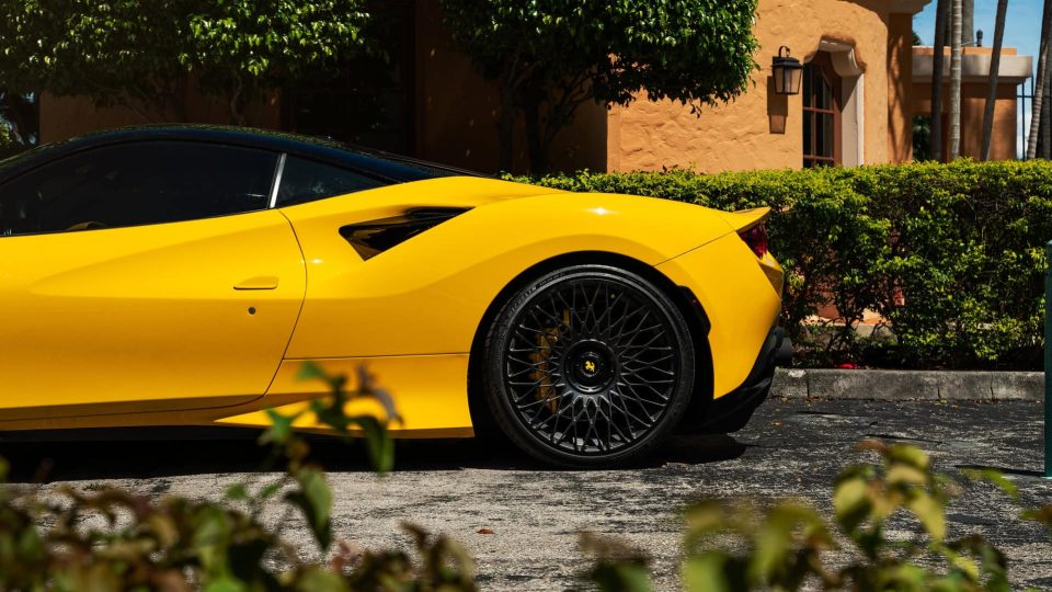 Ferrari F8 | Giallo Modena | on ANRKY AN12 | Satin Black