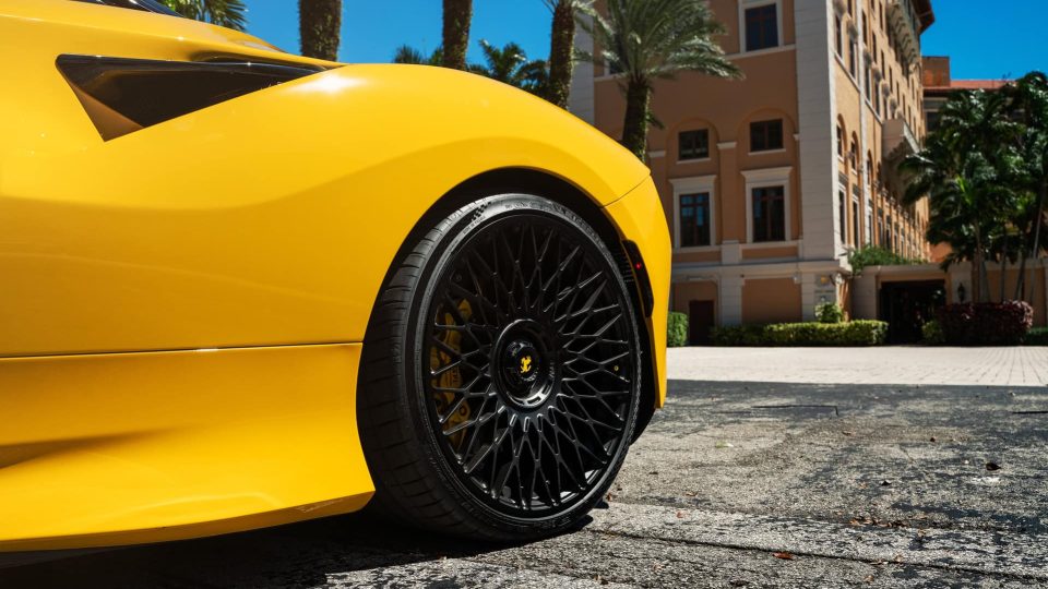 Ferrari F8 | Giallo Modena | on ANRKY AN12 | Satin Black