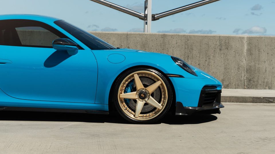 Mansory Porsche 992 | Rivera Blue | on ANRKY RS5.3 | Satin Mirror Polished Gold