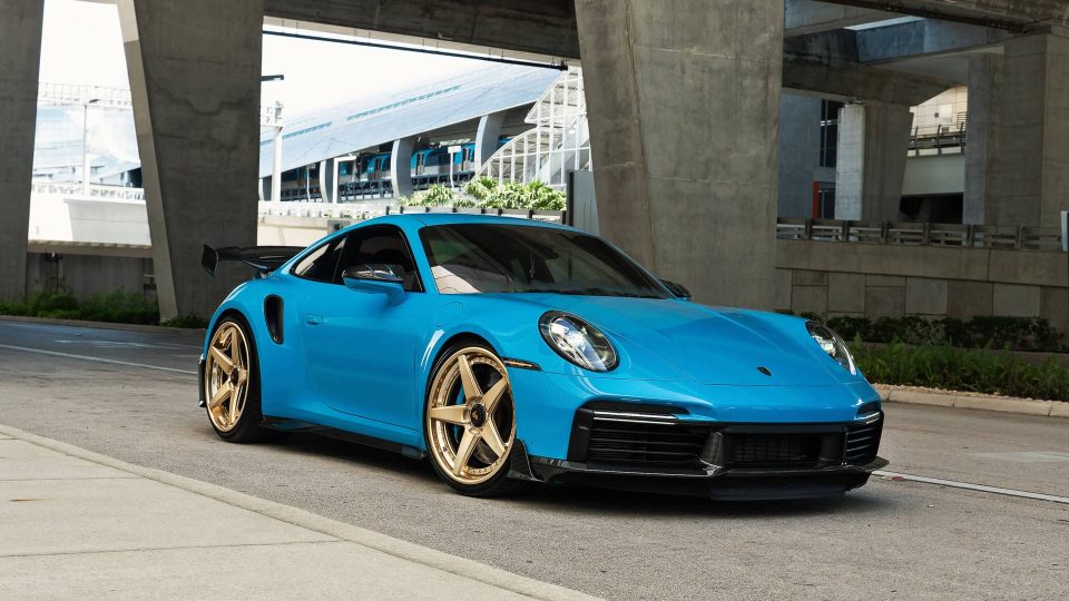 Mansory Porsche 992 | Rivera Blue | on ANRKY RS5.3 | Satin Mirror Polished Gold