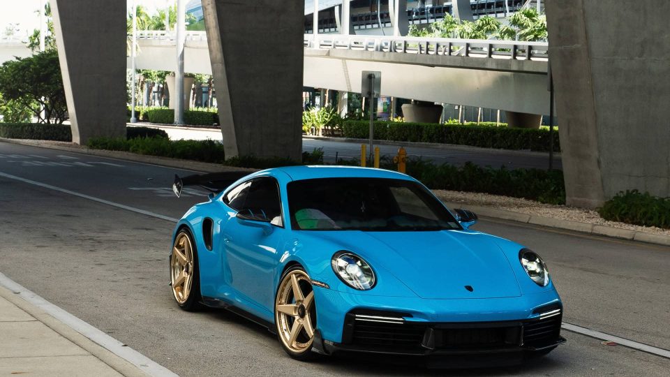 Mansory Porsche 992 | Rivera Blue | on ANRKY RS5.3 | Satin Mirror Polished Gold