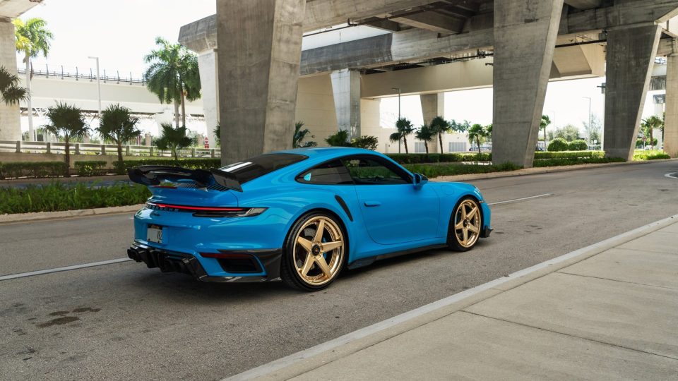 Mansory Porsche 992 | Rivera Blue | on ANRKY RS5.3 | Satin Mirror Polished Gold