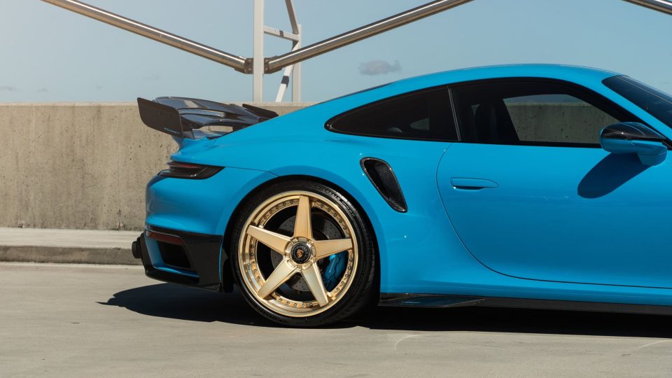 Mansory Porsche 992 | Rivera Blue | on ANRKY RS5.3 | Satin Mirror Polished Gold