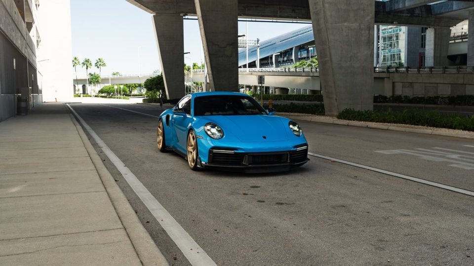 Mansory Porsche 992 | Rivera Blue | on ANRKY RS5.3 | Satin Mirror Polished Gold