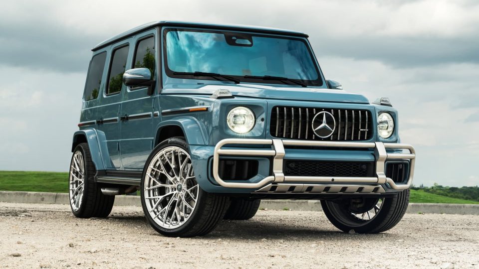 Mercedes Benz G63 AMG | China Blue | on ANRKY AN20 | Brushed Face + Mirror Polished Windows